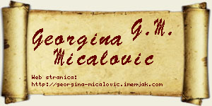 Georgina Mićalović vizit kartica